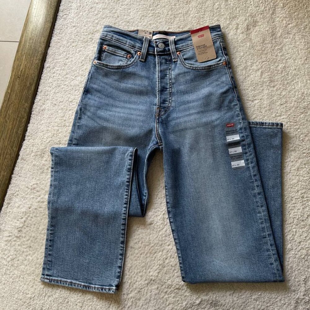 NWT Levi’s Ribcage Straight Full Length High Rise Jeans Size 27/32